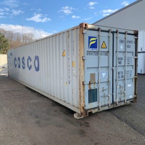 40 foot gray shipping container