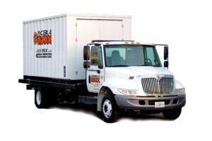 delivery truck with container